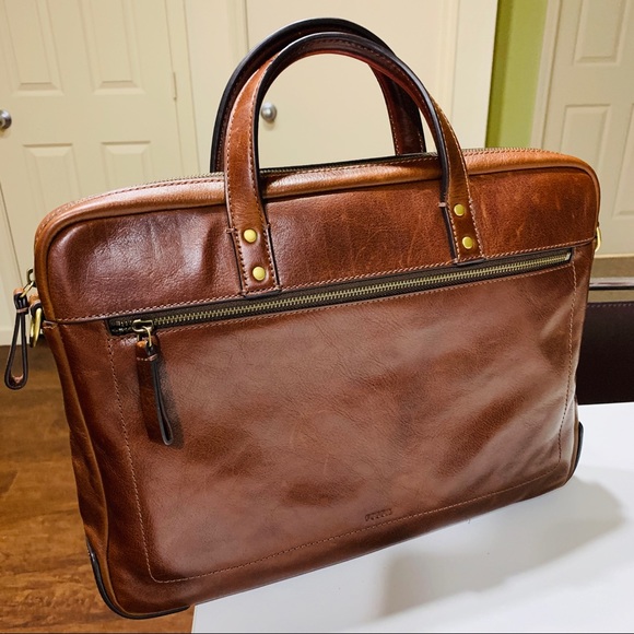 men's haskell leather briefcase